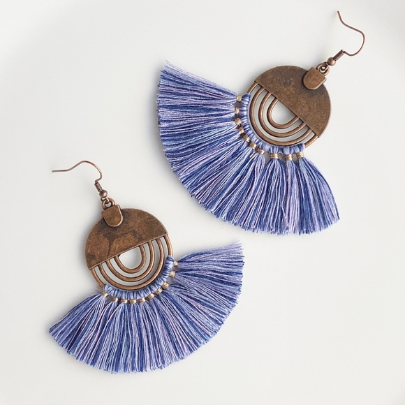 Jewelry - NEW "Nile" Tassel Earrings (Blue)